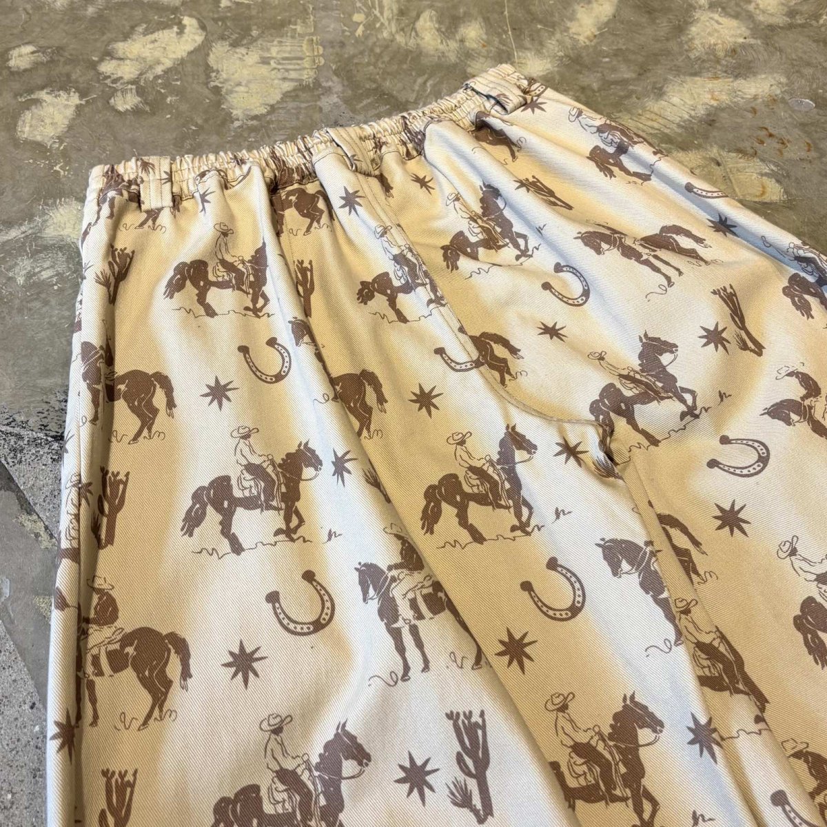 画像9: ALL OVER COWBOY GRAPHIC PATTERN BALLOON PANTS / ~W36 (9)