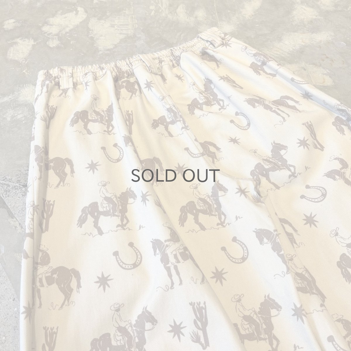 画像9: ALL OVER COWBOY GRAPHIC PATTERN BALLOON PANTS / ~W36 (9)