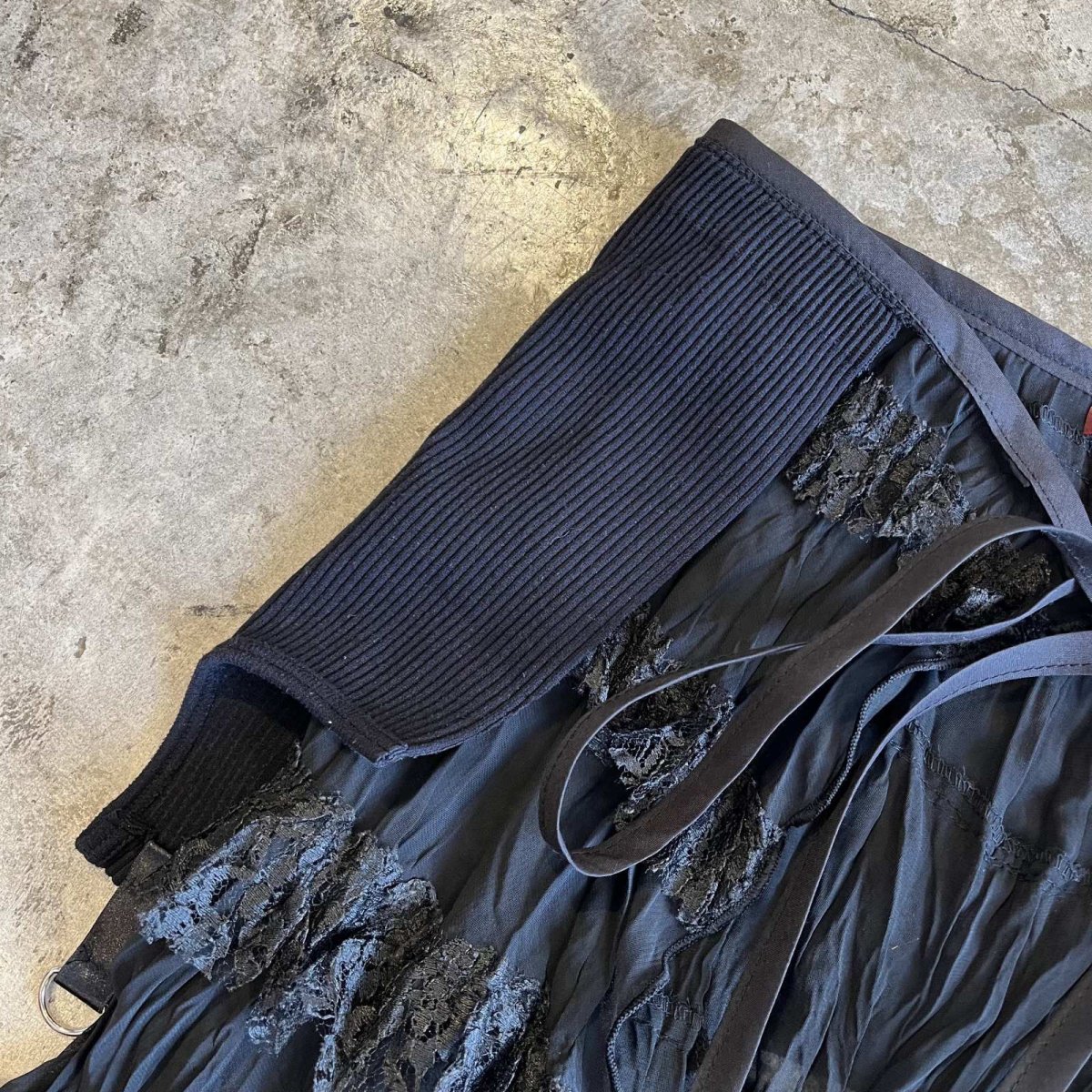 画像6: 【Wiz&Witch】"UNITED" VTG LACE MIX WRAP SKIRT / FREE (6)