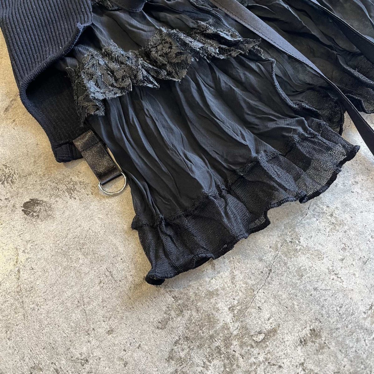 画像3: 【Wiz&Witch】"UNITED" VTG LACE MIX WRAP SKIRT / FREE (3)