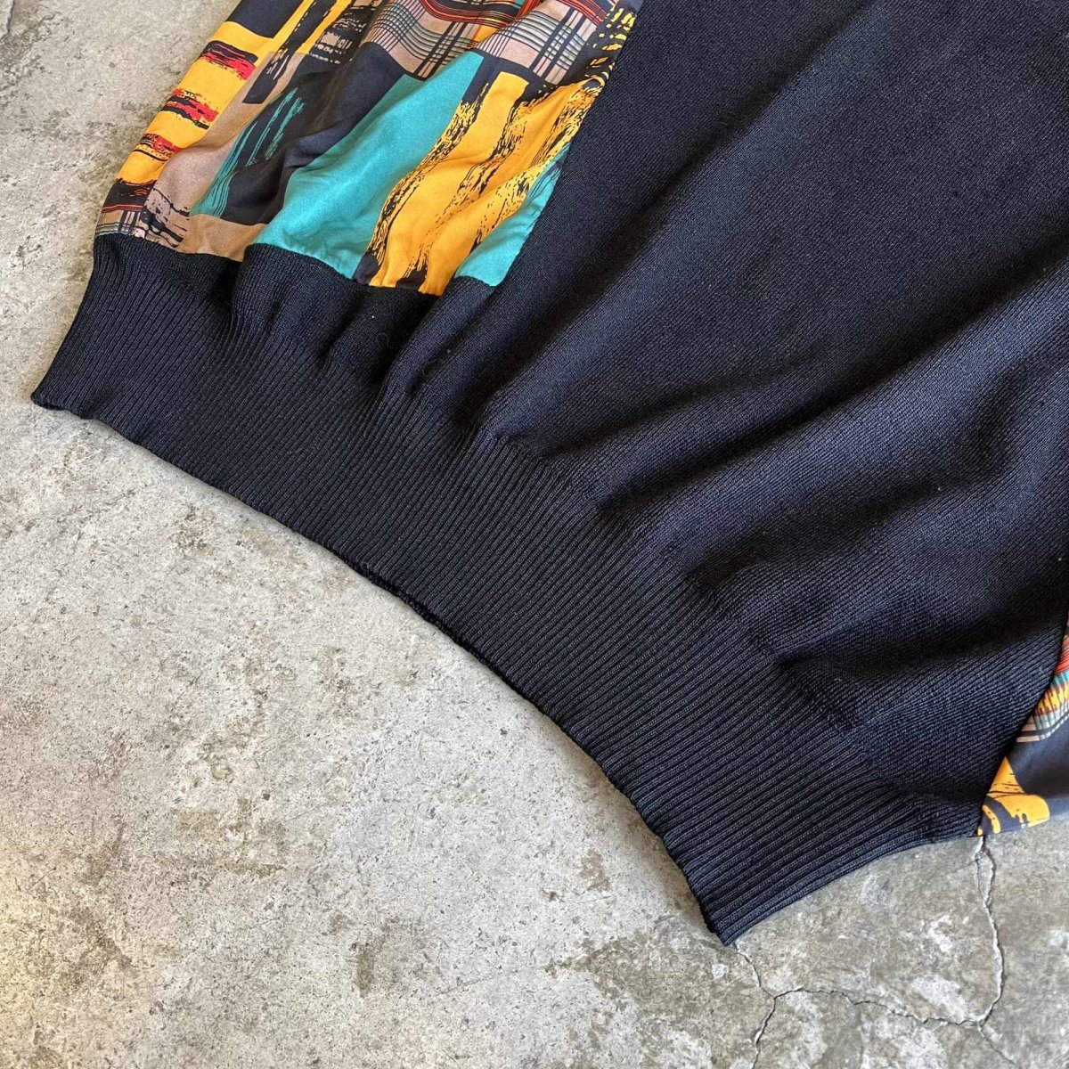 画像4: COLOR ART PATTERN PANELLED DESIGN KNIT L/S TOPS / Ladies M (4)