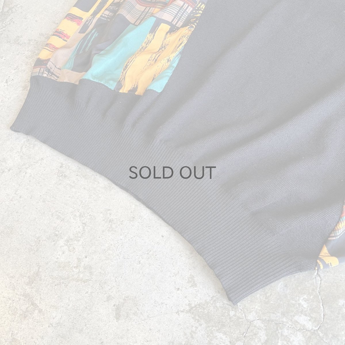 画像4: COLOR ART PATTERN PANELLED DESIGN KNIT L/S TOPS / Ladies M (4)