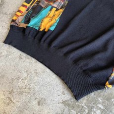 画像4: COLOR ART PATTERN PANELLED DESIGN KNIT L/S TOPS / Ladies M (4)