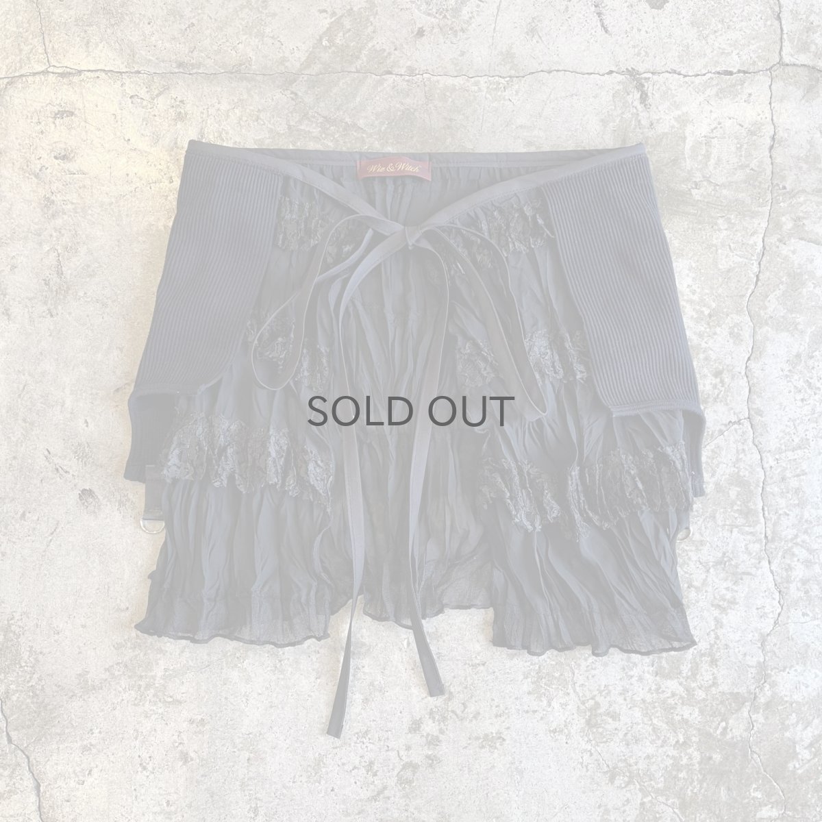 画像1: 【Wiz&Witch】"UNITED" VTG LACE MIX WRAP SKIRT / FREE (1)