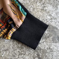 画像6: COLOR ART PATTERN PANELLED DESIGN KNIT L/S TOPS / Ladies M (6)