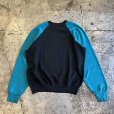 画像2: 80's BI COLOR DESIGN RAGLAN SEEVE L/S SWEAT / Ladies L / MADE IN USA (2)