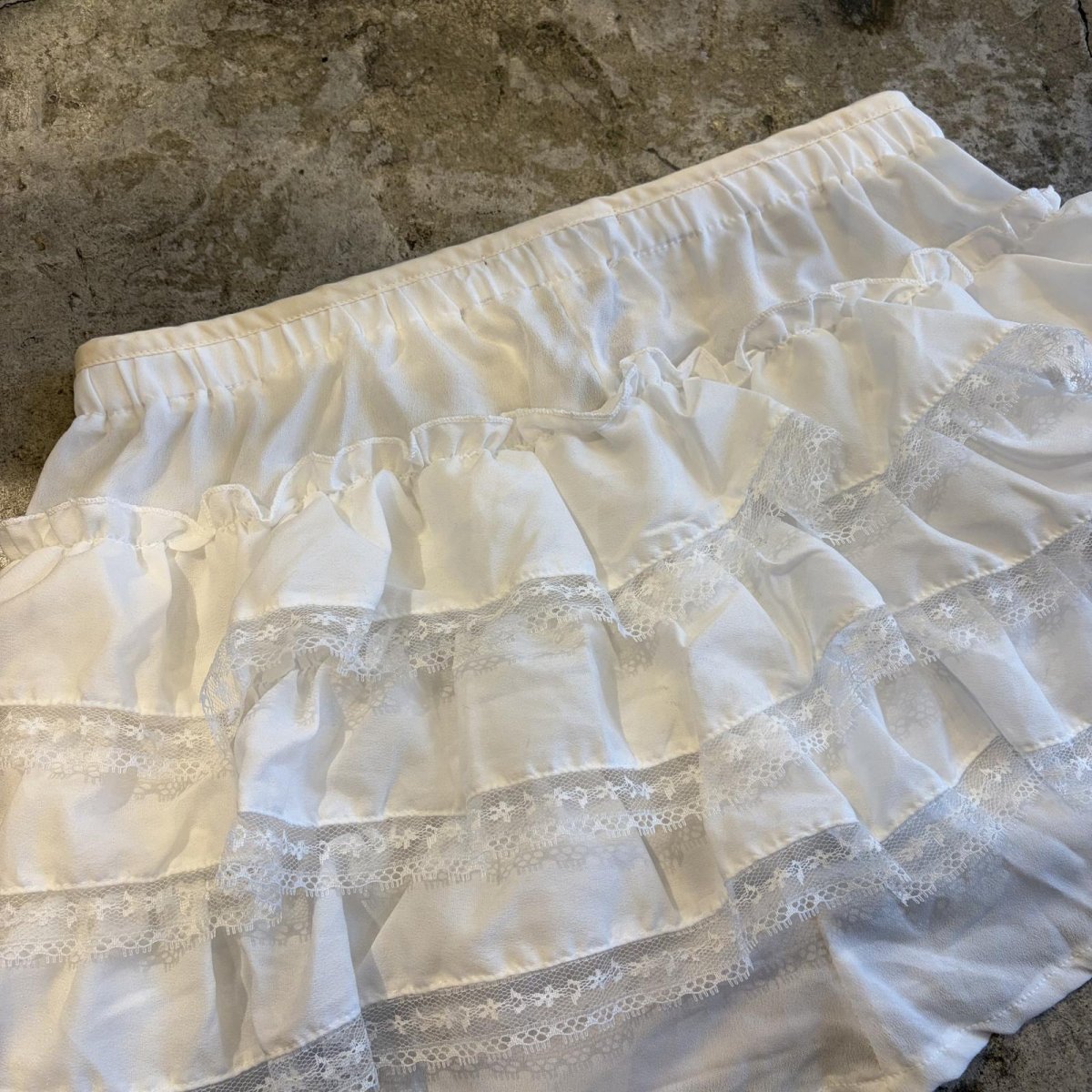 画像9: 【Wiz&Witch】"UNITED" VINTAGE LACE MIX WRAP SKIRT / FREE (9)