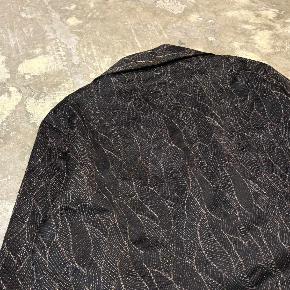 画像9: LAME MIX BOTANICAL GRAPHIC PATTERN JACKET / Mens M (9)