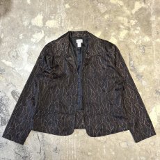 画像1: LAME MIX BOTANICAL GRAPHIC PATTERN JACKET / Mens M (1)