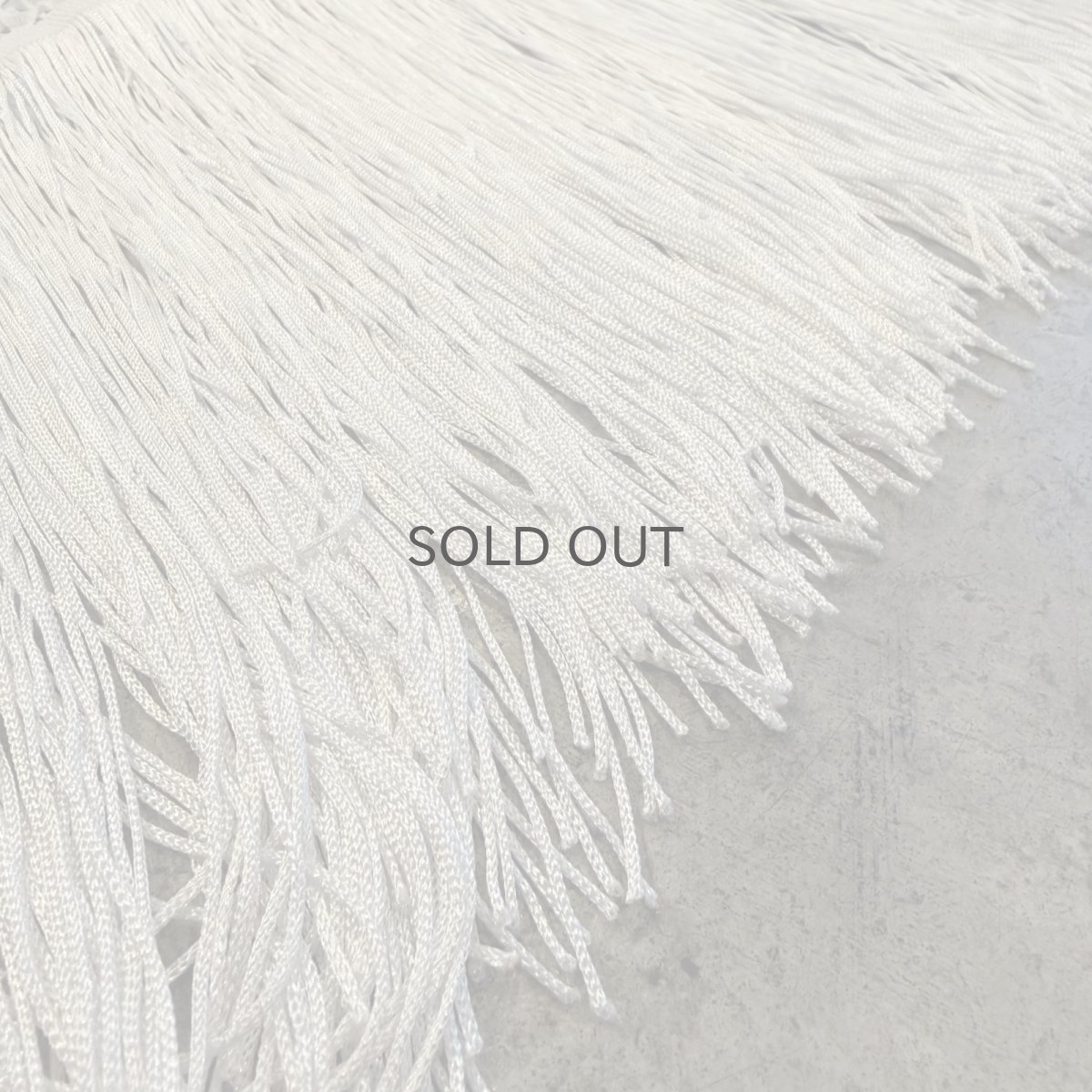 画像9: WHITE COLOR MESH DESIGN ASYMMETRY FRINGE SKIRT / W24~W31 (9)