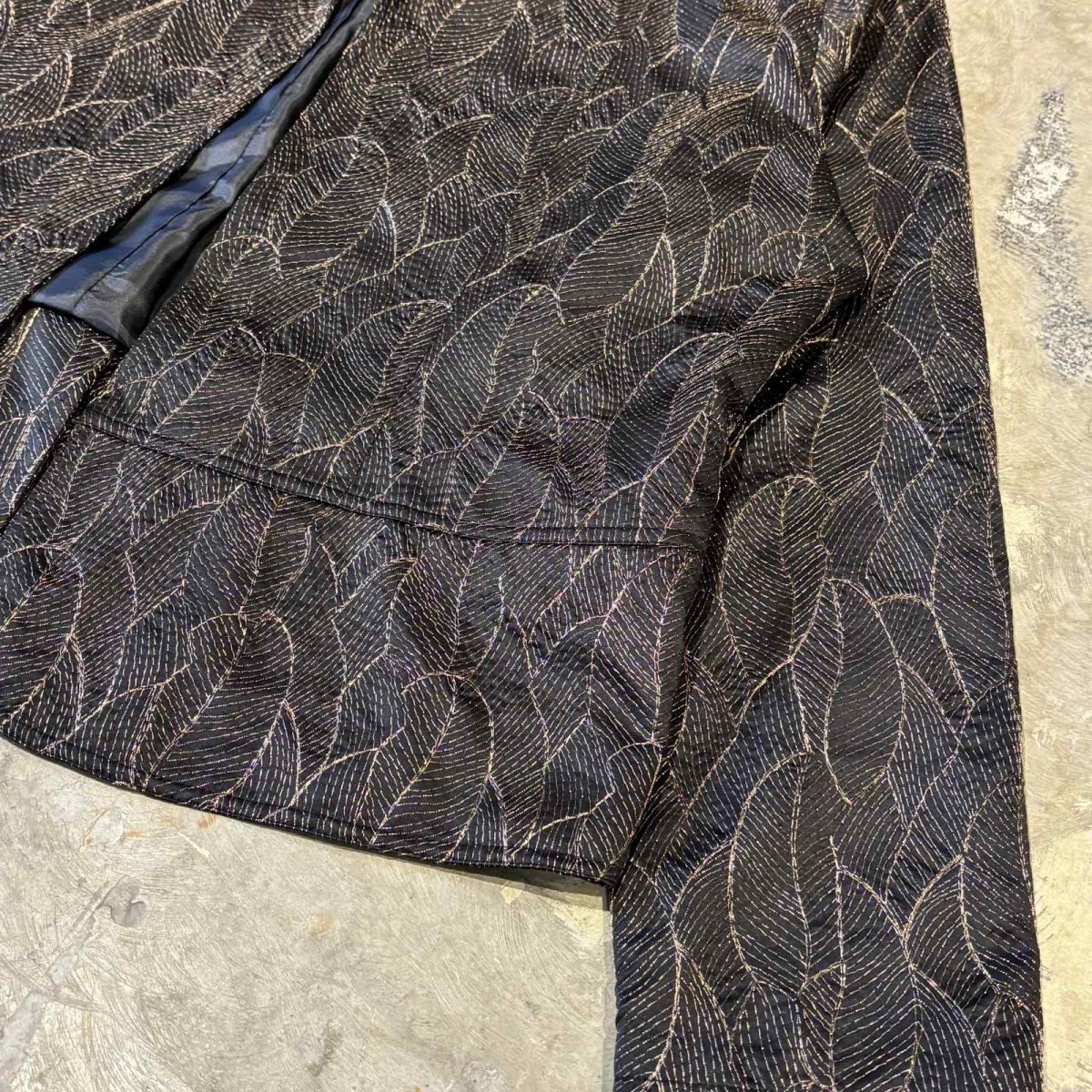 画像6: LAME MIX BOTANICAL GRAPHIC PATTERN JACKET / Mens M (6)