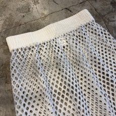 画像3: WHITE COLOR MESH DESIGN ASYMMETRY FRINGE SKIRT / W24~W31 (3)