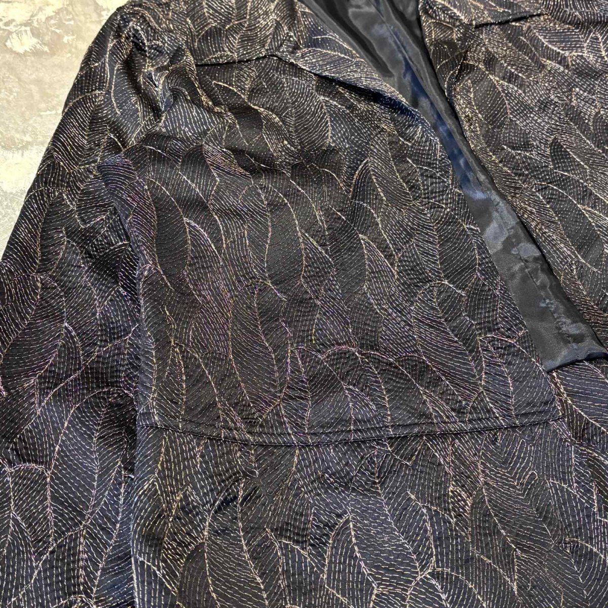 画像5: LAME MIX BOTANICAL GRAPHIC PATTERN JACKET / Mens M (5)