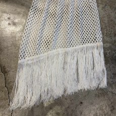 画像4: WHITE COLOR MESH DESIGN ASYMMETRY FRINGE SKIRT / W24~W31 (4)