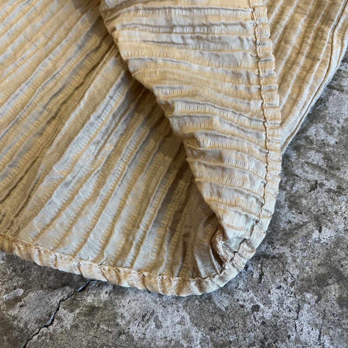 画像5: SLEEVE DESIGN EMBOSS PATTERN S/S SHIRT / Ladies M(S) (5)