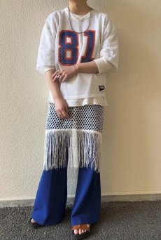 画像13: BOTH SIDES COLOR NUMBERING PRINTED MESH S/S TOPS / Ladies M(L)  (13)