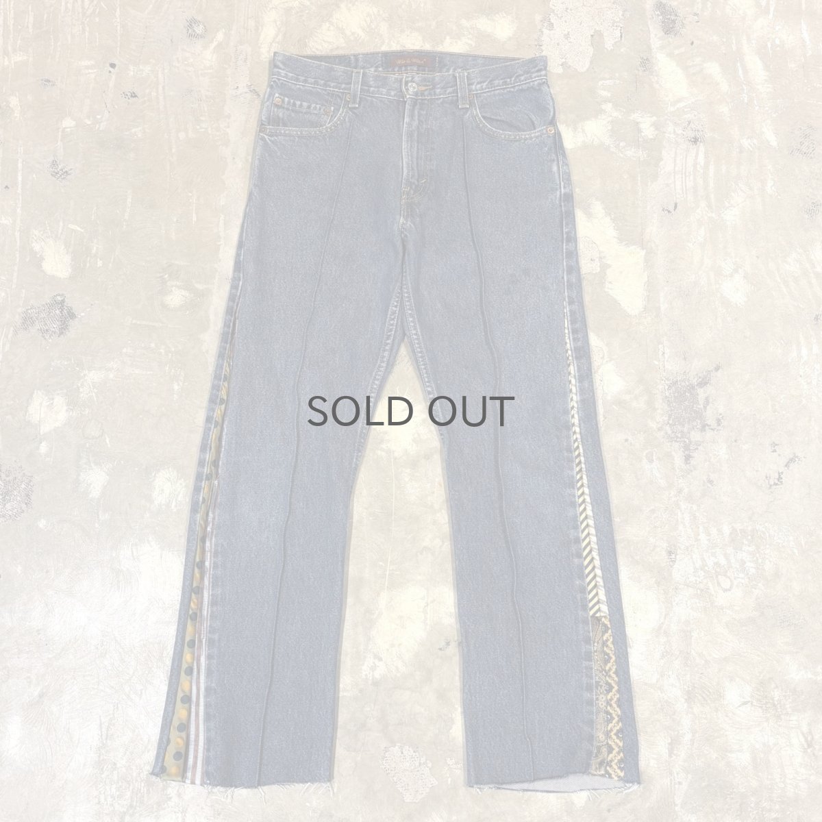 画像1: 【Wiz&Witch】"UNITED" SIDE TIE LINE DENIM PANTS / W31 (1)