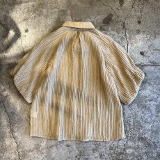 画像2: SLEEVE DESIGN EMBOSS PATTERN S/S SHIRT / Ladies M(S) (2)