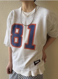 画像12: BOTH SIDES COLOR NUMBERING PRINTED MESH S/S TOPS / Ladies M(L)  (12)