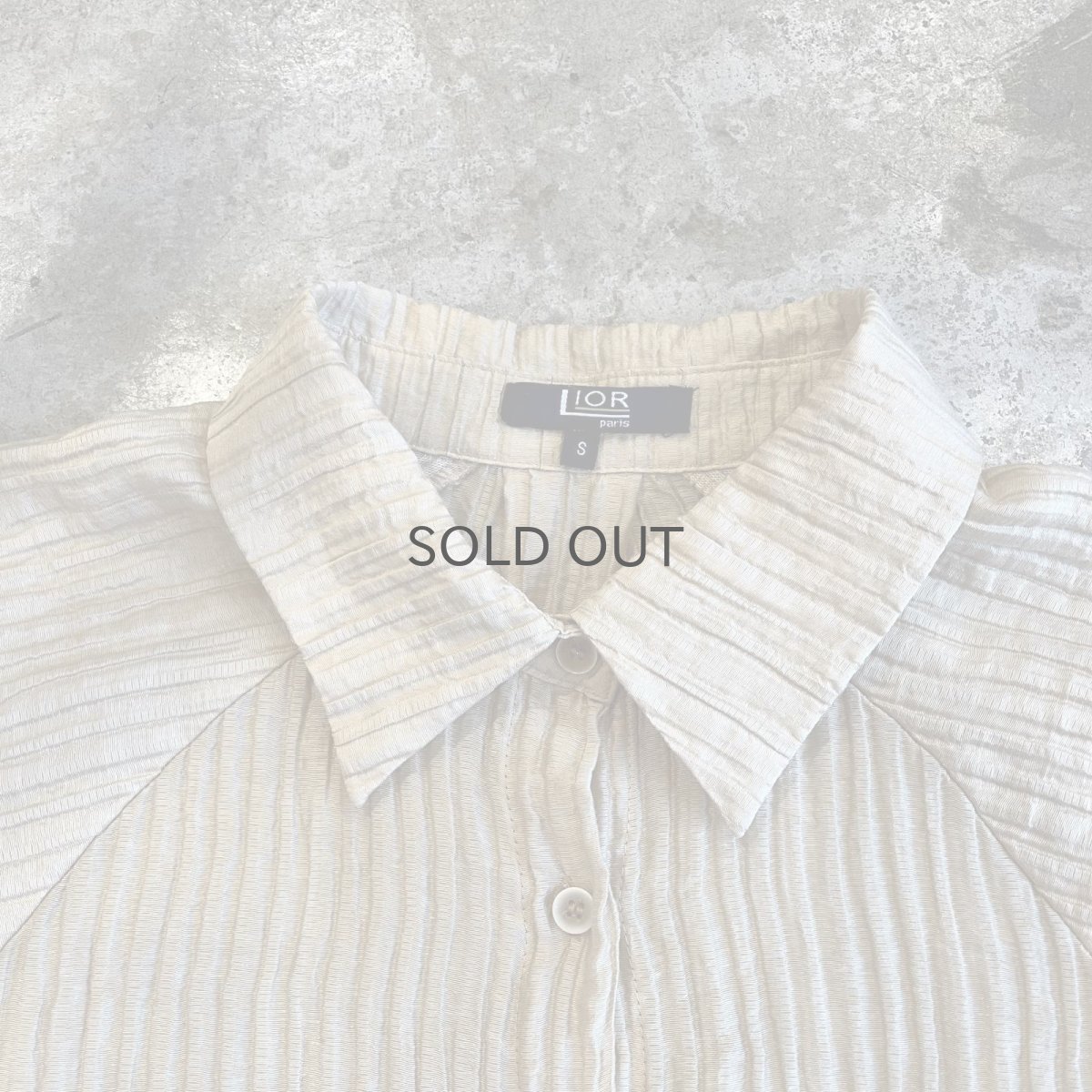 画像8: SLEEVE DESIGN EMBOSS PATTERN S/S SHIRT / Ladies M(S) (8)