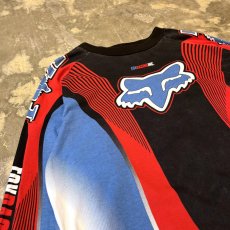 画像3: 90's~ "FOX" COLOR SWITCHED RACING L/S TEE / Mens XL (3)