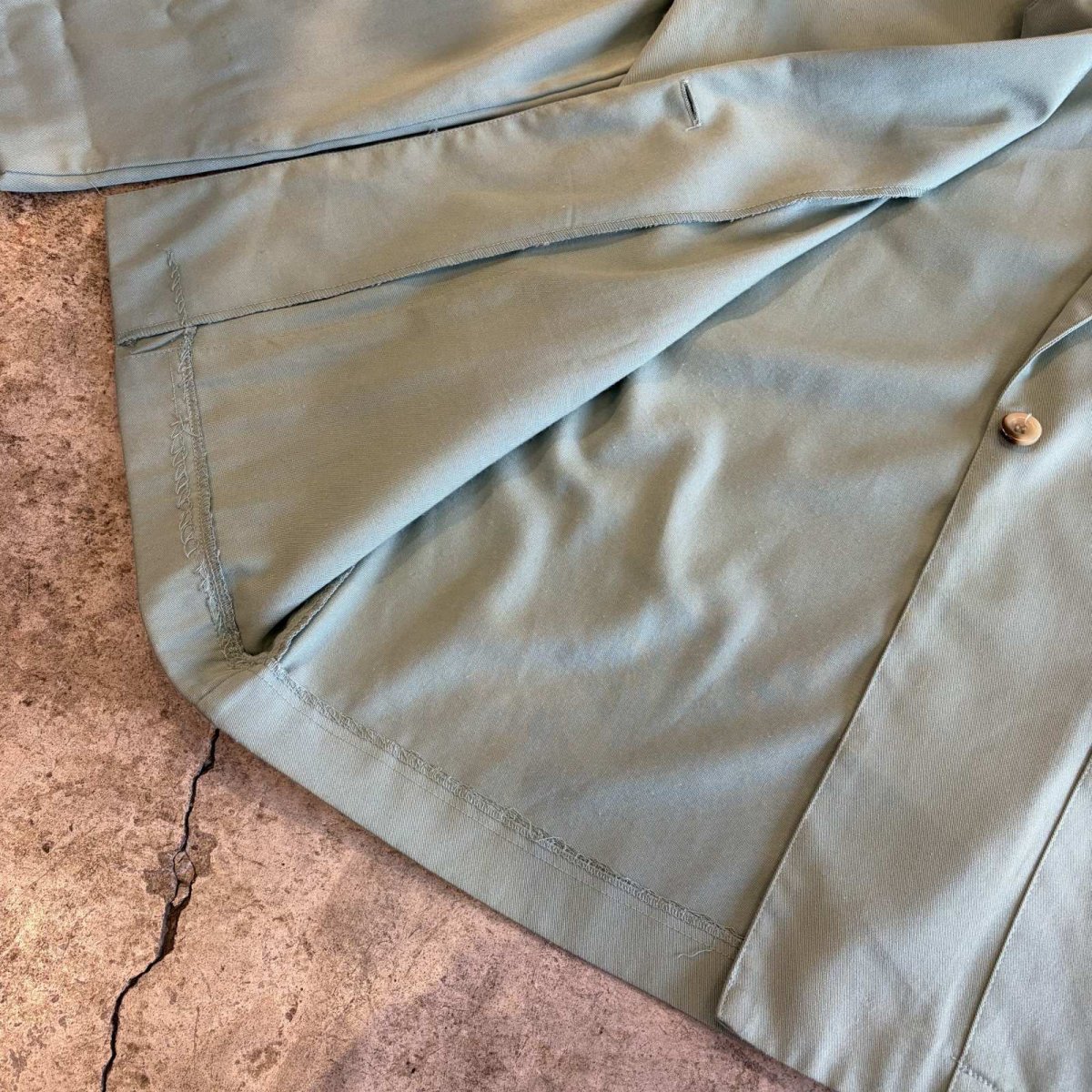画像5: LIGHT GREEN COLOR DESIGN TAILORED JACKET / Ladies L /MADE IN USA (5)