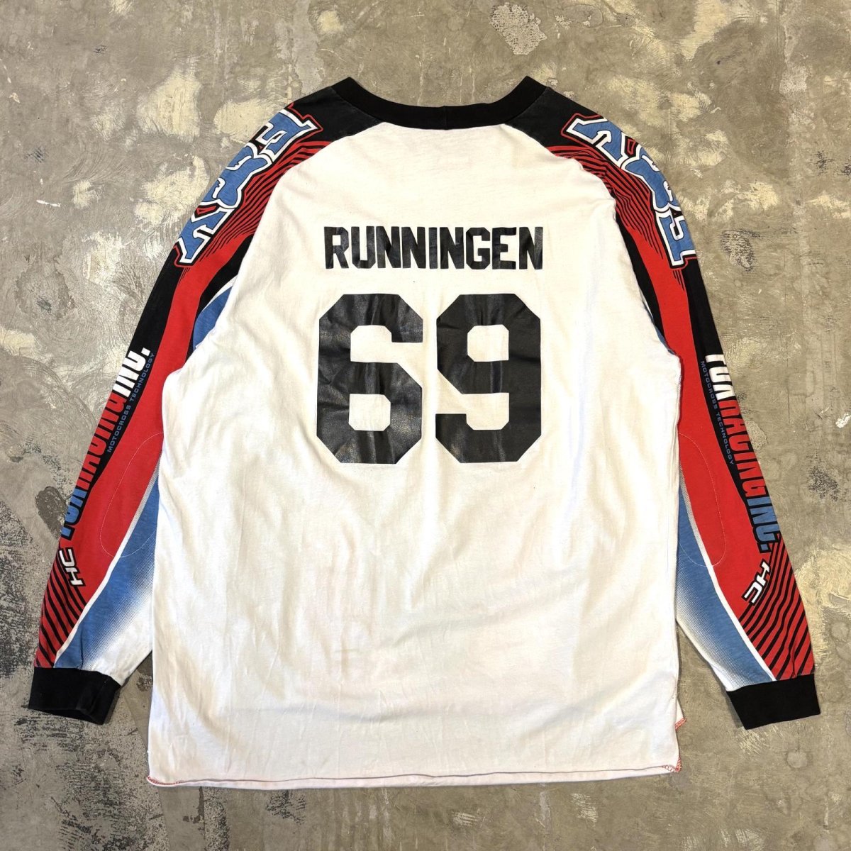 画像2: 90's~ "FOX" COLOR SWITCHED RACING L/S TEE / Mens XL (2)