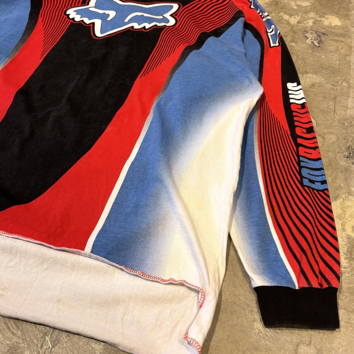 画像6: 90's~ "FOX" COLOR SWITCHED RACING L/S TEE / Mens XL (6)