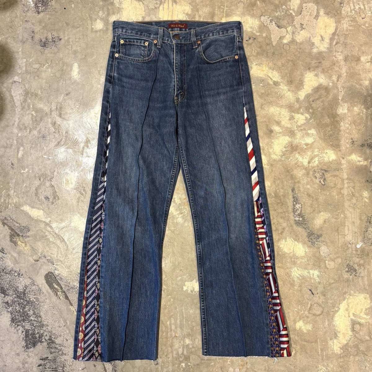 画像1: 【Wiz&Witch】"UNITED" SIDE TIE LINE DENIM PANTS / W31 (1)