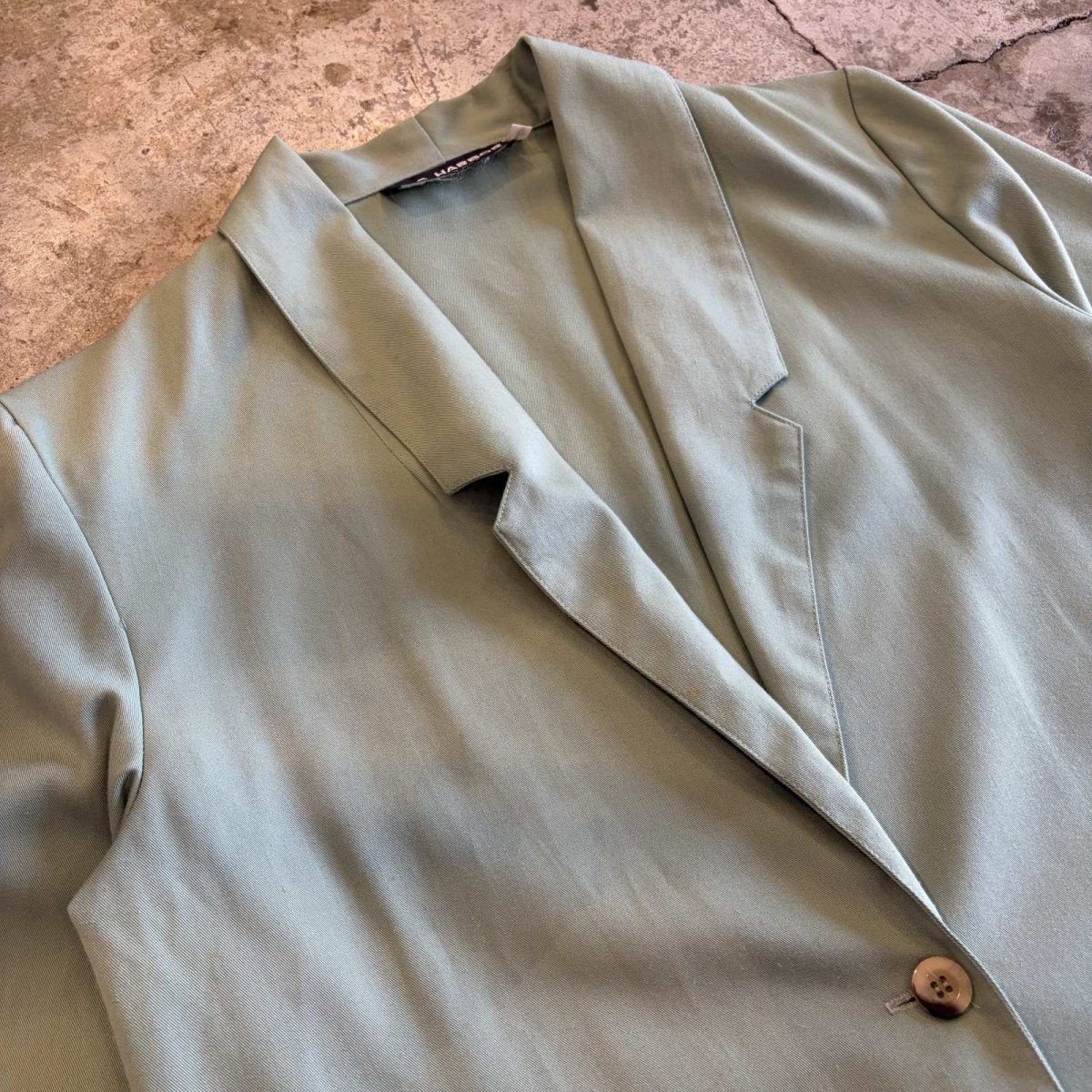 画像3: LIGHT GREEN COLOR DESIGN TAILORED JACKET / Ladies L /MADE IN USA (3)