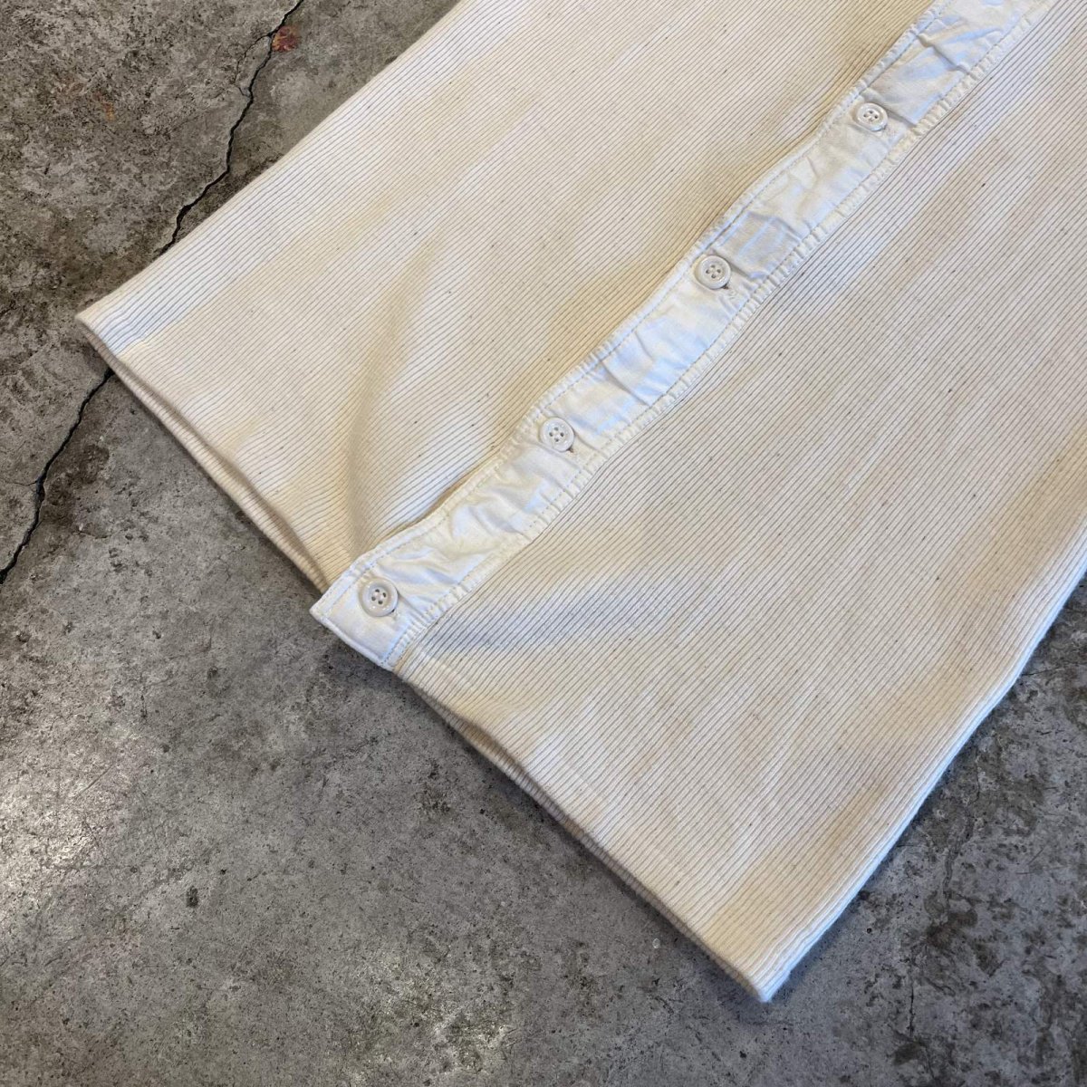 画像4: OLD EURO MILITARY IVORY COLOR L/S CARDIGAN / Ladies S(4) (4)