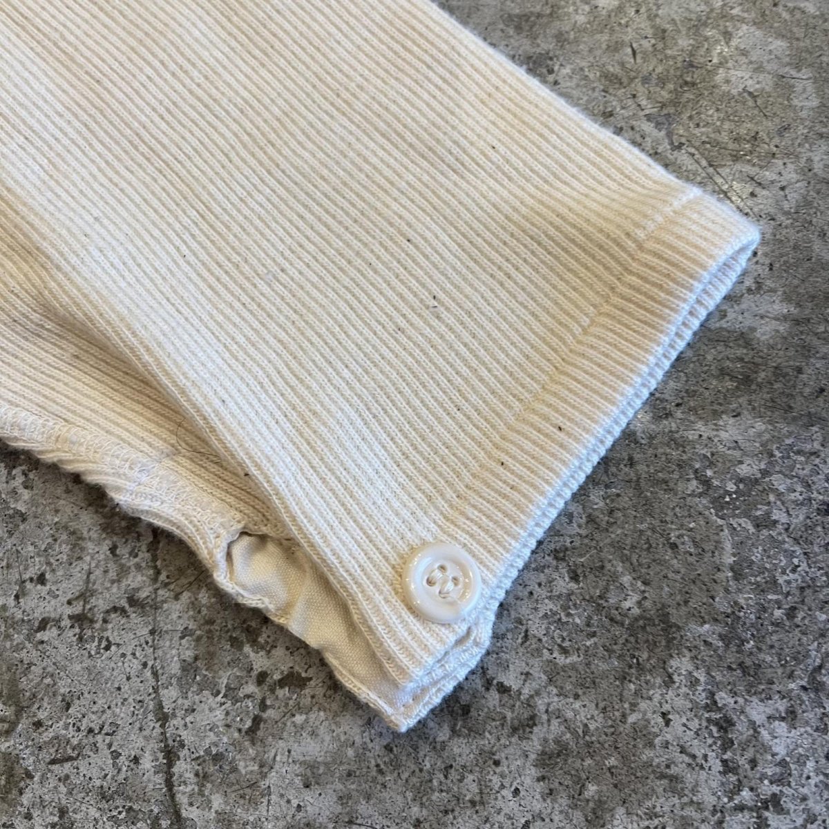 画像5: OLD EURO MILITARY IVORY COLOR L/S CARDIGAN / Ladies S(4) (5)