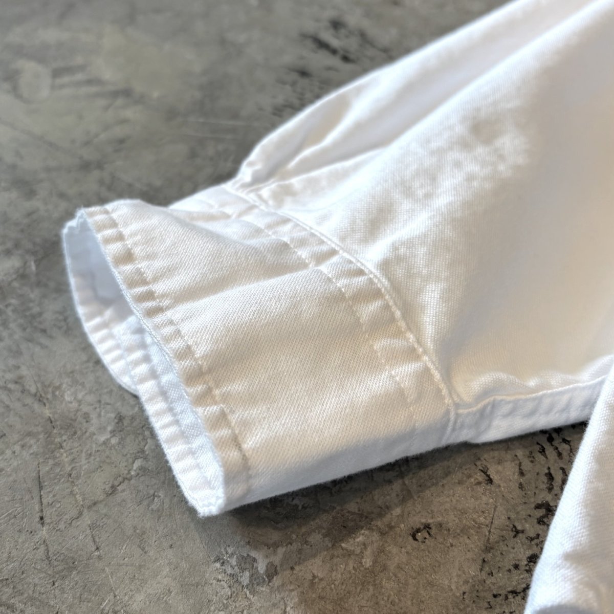 画像7: WHITE COLOR BUTTON DOWN COTTON L/S SHIRT / Mens XL (7)