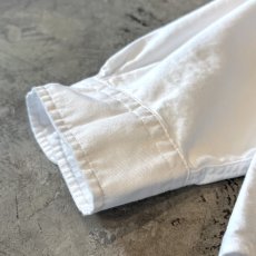 画像7: WHITE COLOR BUTTON DOWN COTTON L/S SHIRT / Mens XL (7)
