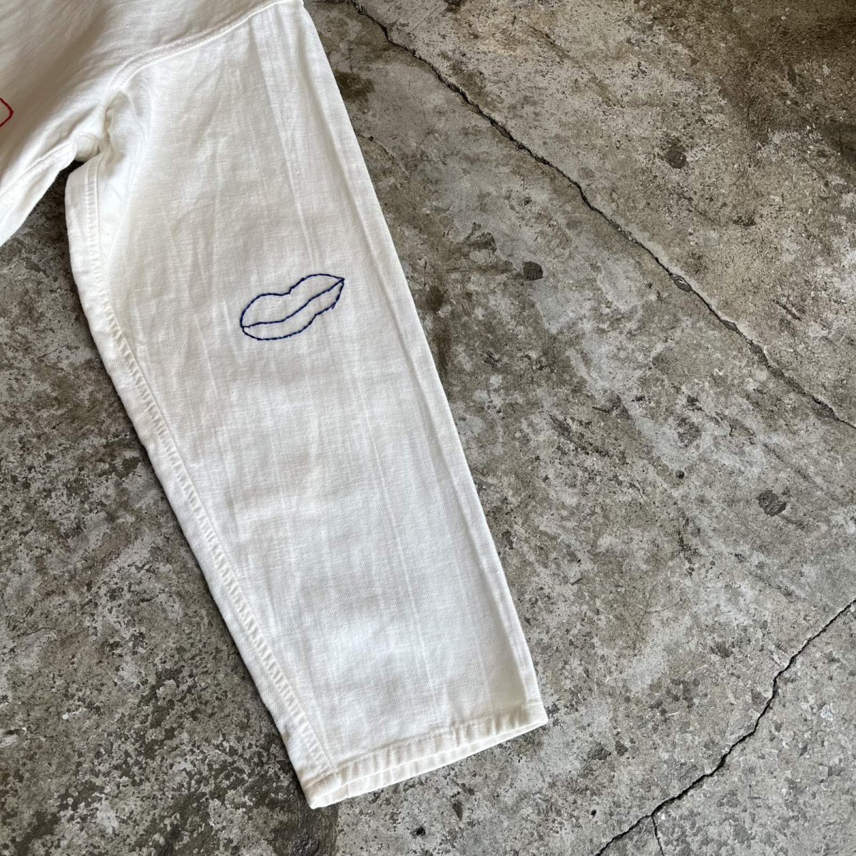 画像7: 2 COLOR ART EMBROIDERY PATTERN HENRY NECK DESIGN L/S TOPS / Ladies L (7)