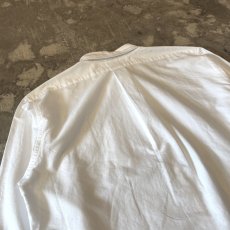 画像9: WHITE COLOR BUTTON DOWN COTTON L/S SHIRT / Mens XL (9)