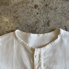 画像9: 2 COLOR ART EMBROIDERY PATTERN HENRY NECK DESIGN L/S TOPS / Ladies L (9)