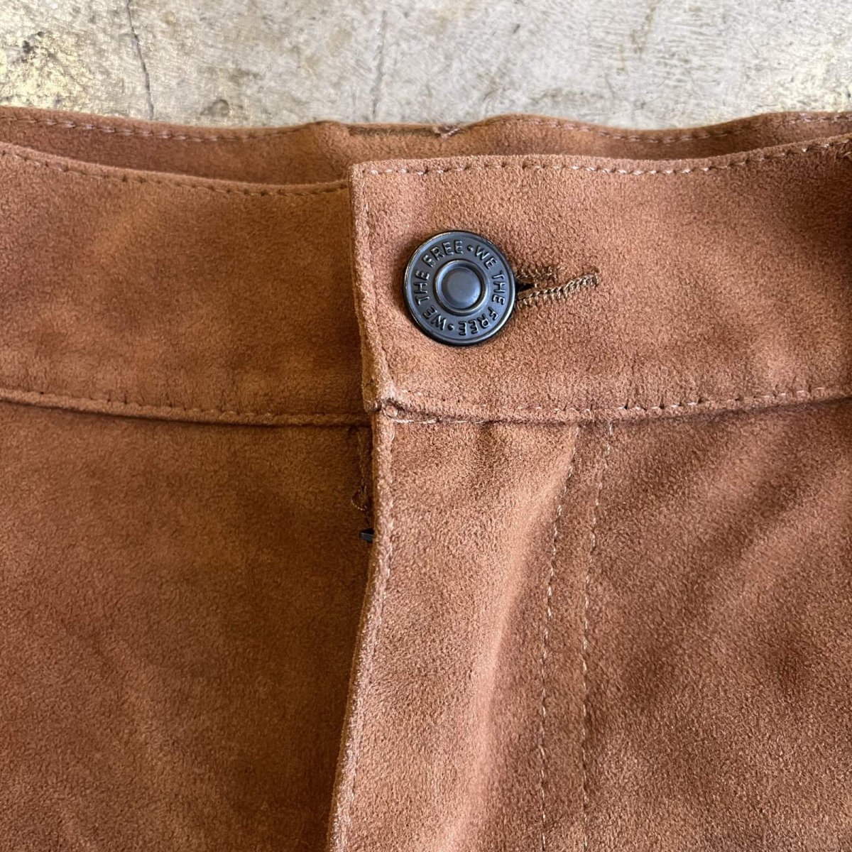 画像9: 【FREE PEOPLE】SUEDE LEATHER HALF DESIGN PANTS / W31(27) (9)