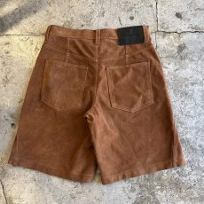 画像2: 【FREE PEOPLE】SUEDE LEATHER HALF DESIGN PANTS / W31(27) (2)