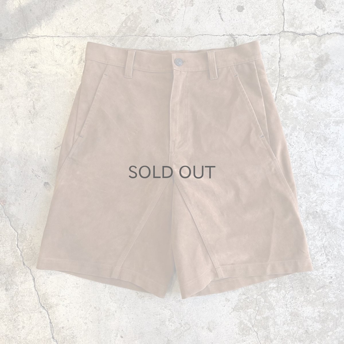 画像1: 【FREE PEOPLE】SUEDE LEATHER HALF DESIGN PANTS / W31(27) (1)