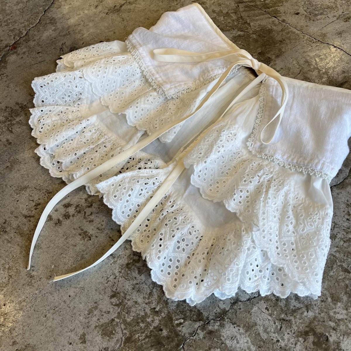 画像4: 【Wiz&Witch】"UNITED" VTG LACE MIX WRAP SKIRT / FREE (4)