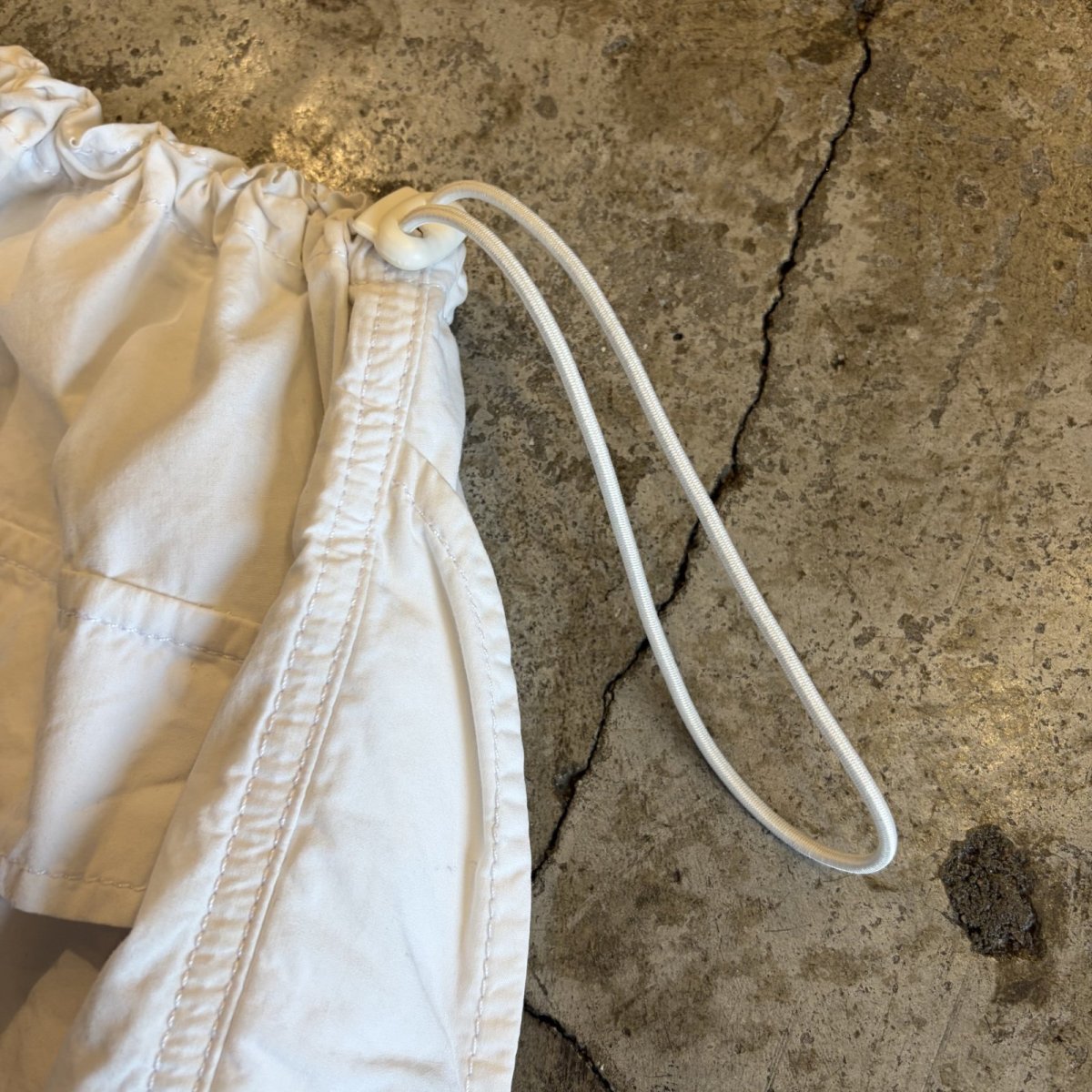 画像9: DRAW CORD DESIGN WHITE COLOR PANTS / FREE~W39 (9)