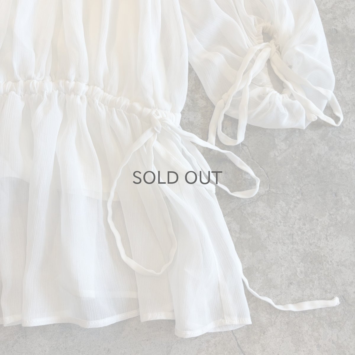 画像9: 2WAY DESIGN WHITE COLOR SHEER TOPS / Ladies M (9)