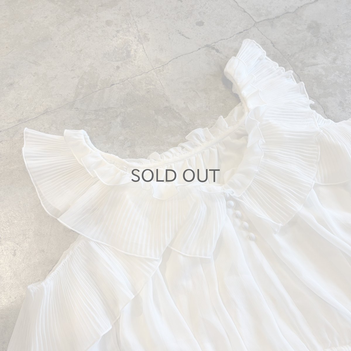 画像3: 2WAY DESIGN WHITE COLOR SHEER TOPS / Ladies M (3)