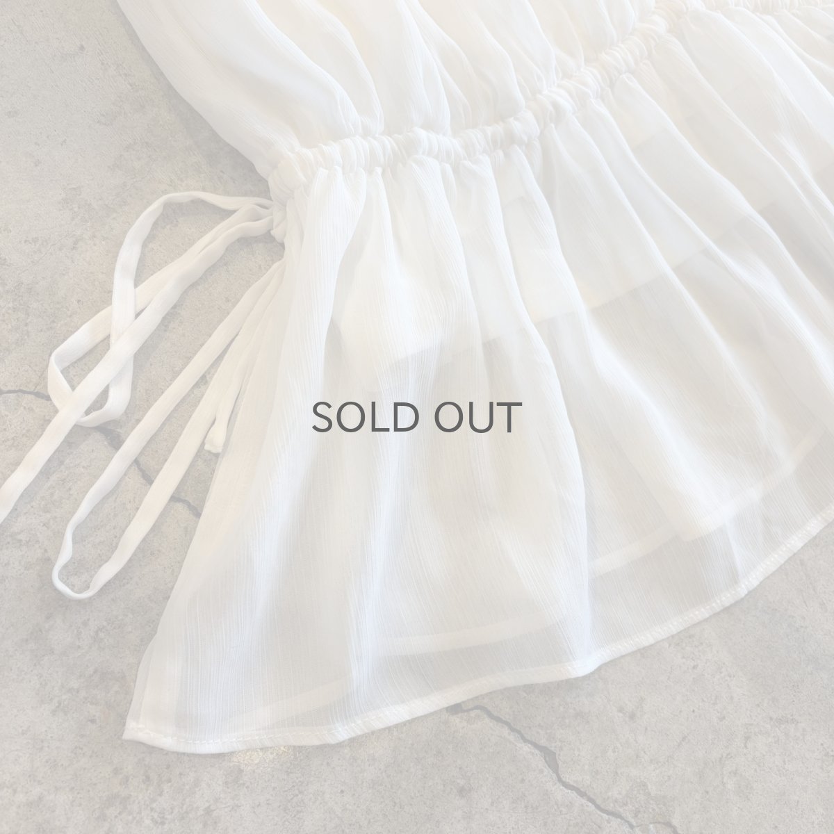 画像5: 2WAY DESIGN WHITE COLOR SHEER TOPS / Ladies M (5)