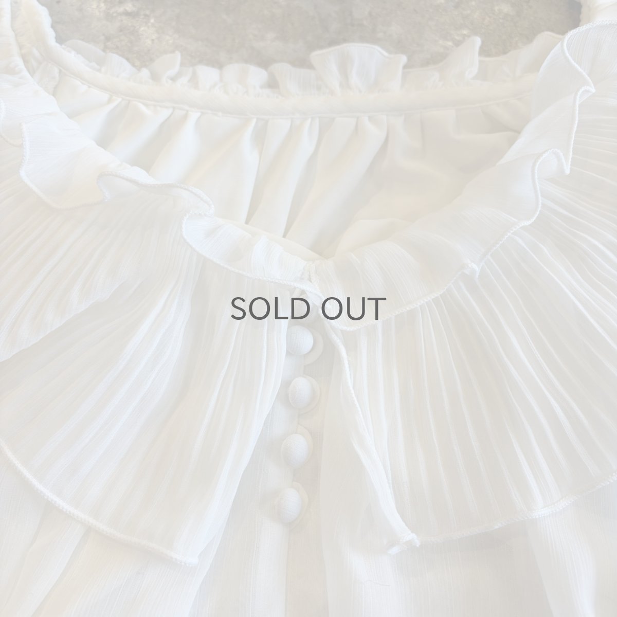 画像7: 2WAY DESIGN WHITE COLOR SHEER TOPS / Ladies M (7)
