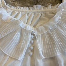 画像7: 2WAY DESIGN WHITE COLOR SHEER TOPS / Ladies M (7)