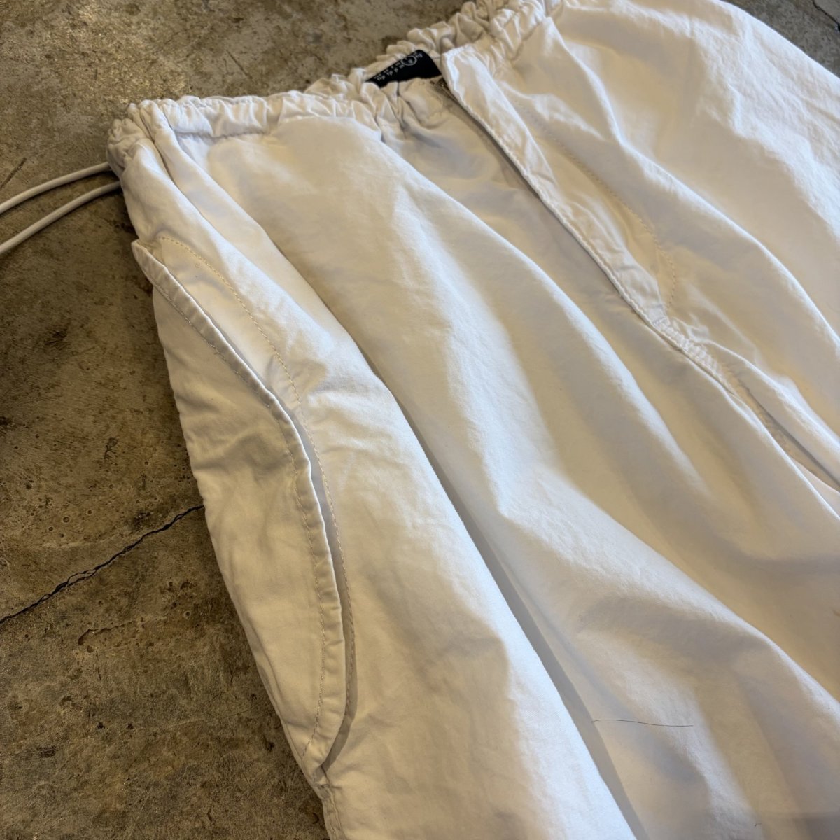 画像7: DRAW CORD DESIGN WHITE COLOR PANTS / FREE~W39 (7)