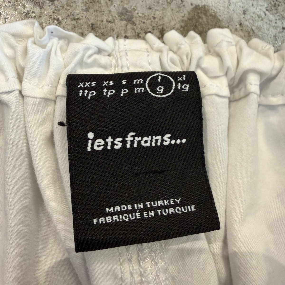 画像12: DRAW CORD DESIGN WHITE COLOR PANTS / FREE~W39 (12)