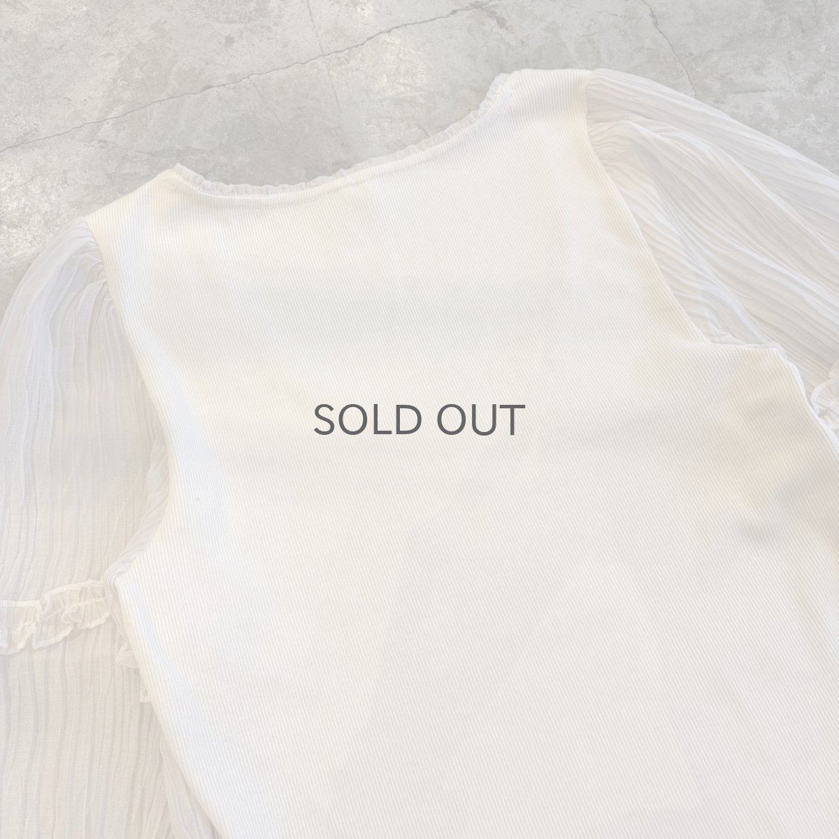画像10: SHEER DESIGN VOLUME SLEEVE L/S TOPS / Ladies M (10)